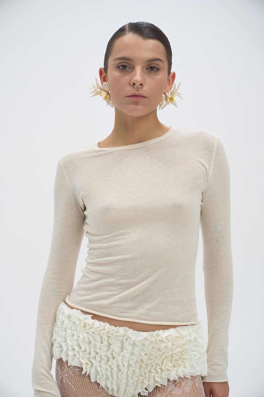 Напівпрозорий лонгслів